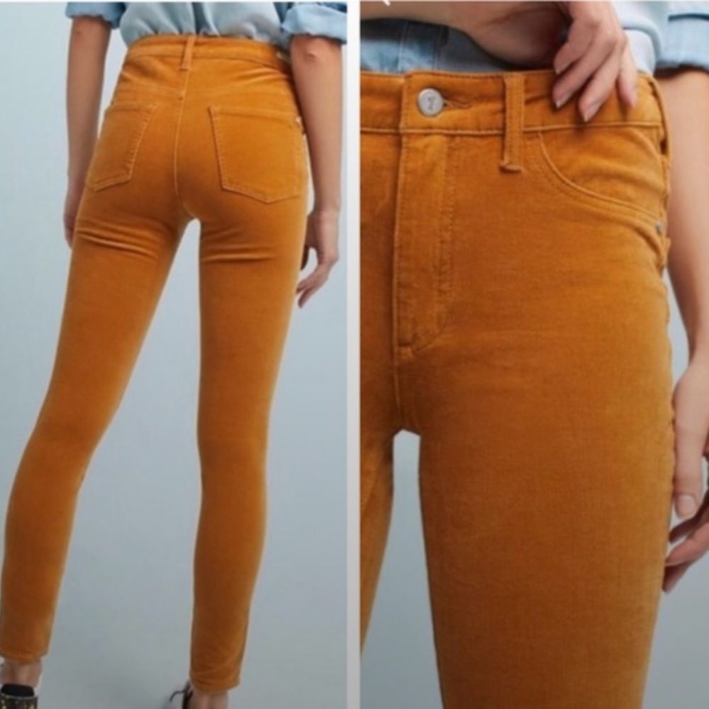 Anthropologie Pilcro & the Letterpress high rise skinny mustard yellow pants 29